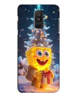 Чехол для Samsung Galaxy A6 Plus 2018 (A605) с картинкой «Рождественский Спанч Боб»