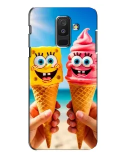 Чехол для Samsung Galaxy A6 Plus 2018 (A605) с картинкой «Спанч Боб мороженое»