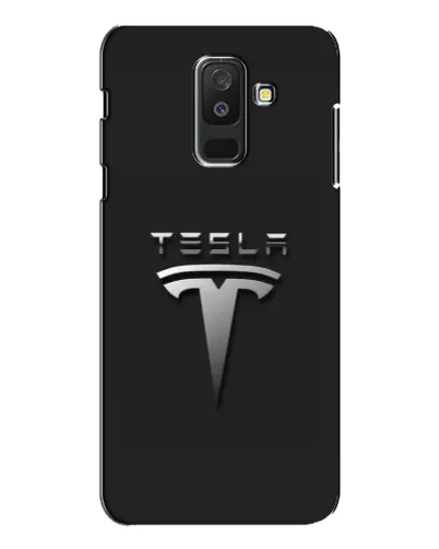 Чехол для Samsung Galaxy A6 Plus 2018 (A605) с картинкой «Стальной логотип Tesla» Чехол для Samsung Galaxy A6 Plus 2018 (A605) с картинкой «Стальной логотип Tesla»