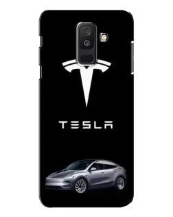 Чехол для Samsung Galaxy A6 Plus 2018 (A605) с картинкой «Tesla Model Y»