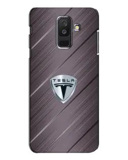 Чехол для Samsung Galaxy A6 Plus 2018 (A605) с картинкой «Металлическая текстура Tesla»