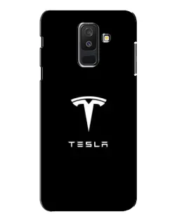 Чехол для Samsung Galaxy A6 Plus 2018 (A605) с картинкой «Tesla White Logo»