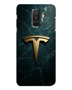 Чехол для Samsung Galaxy A6 Plus 2018 (A605) с картинкой «Мраморная Tesla Gold»