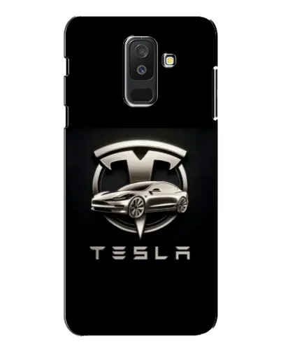 Чехол для Samsung Galaxy A6 Plus 2018 (A605) с картинкой «Tesla — серебристое авто» Чехол для Samsung Galaxy A6 Plus 2018 (A605) с картинкой «Tesla — серебристое авто»