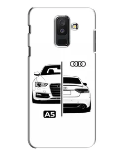 Чехол для Samsung Galaxy A6 Plus 2018 (A605) с картинкой «Audi — контрастный дизайн»