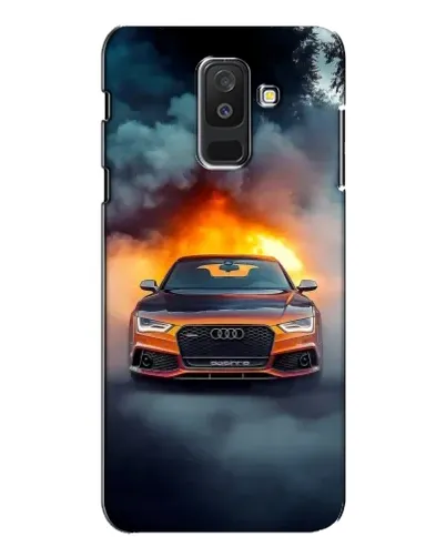 Чехол для Samsung Galaxy A6 Plus 2018 (A605) с картинкой «Audi в огненном дыму» Чехол для Samsung Galaxy A6 Plus 2018 (A605) с картинкой «Audi в огненном дыму»