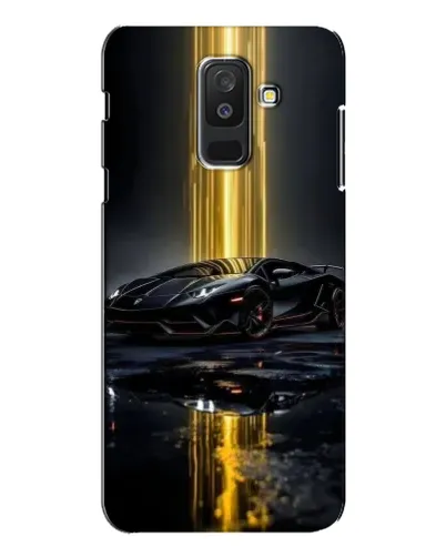 Чехол для Samsung Galaxy A6 Plus 2018 (A605) с картинкой «Ночной Lamborghini драйв»