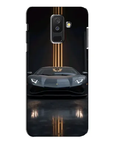 Чехол для Samsung Galaxy A6 Plus 2018 (A605) с картинкой «Lamborghini золотые линии»