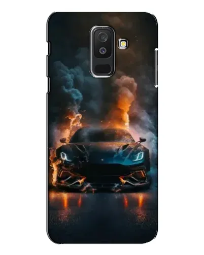 Чехол для Samsung Galaxy A6 Plus 2018 (A605) с картинкой «Lamborghini дымная эстетика»