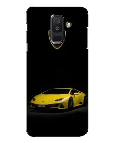 Чехол для Samsung Galaxy A6 Plus 2018 (A605) с картинкой «Lamborghini желтый акцент»