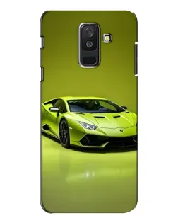 Чехол для Samsung Galaxy A6 Plus 2018 (A605) с картинкой «Салатовый Lamborghini Huracan»