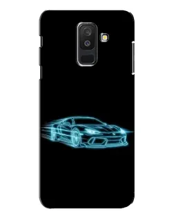 Чехол для Samsung Galaxy A6 Plus 2018 (A605) с картинкой «Неоновый контур Lamborghini»