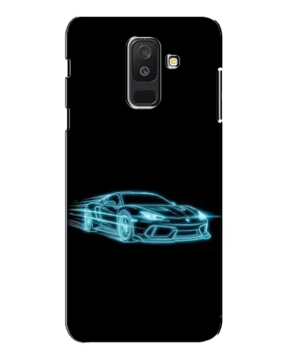 Чехол для Samsung Galaxy A6 Plus 2018 (A605) с картинкой «Неоновый контур Lamborghini»