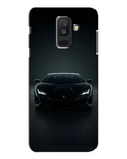 Чехол для Samsung Galaxy A6 Plus 2018 (A605) с картинкой «Черный Lamborghini Aventador»