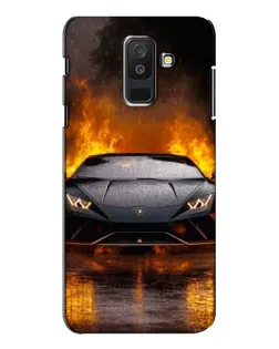 Чехол для Samsung Galaxy A6 Plus 2018 (A605) с картинкой «Lamborghini в огне»