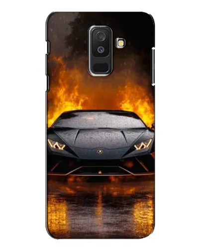 Чехол для Samsung Galaxy A6 Plus 2018 (A605) с картинкой «Lamborghini в огне»