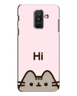 Чехол для Samsung Galaxy A6 Plus 2018 (A605) с картинкой «Пушин говорит Hi»