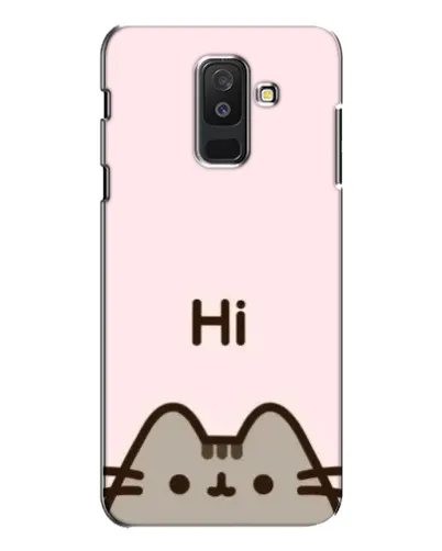 Чехол для Samsung Galaxy A6 Plus 2018 (A605) с картинкой «Пушин говорит Hi»