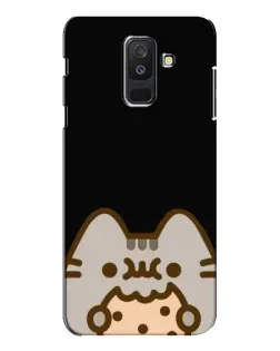 Чехол для Samsung Galaxy A6 Plus 2018 (A605) с картинкой «Пушин на черном»