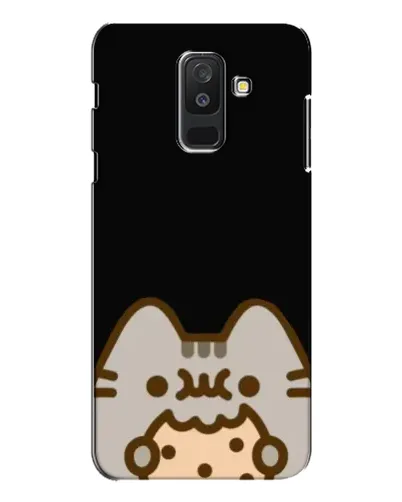 Чехол для Samsung Galaxy A6 Plus 2018 (A605) с картинкой «Пушин на черном»
