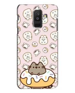 Чехол для Samsung Galaxy A6 Plus 2018 (A605) с картинкой «Пушин на пончике»