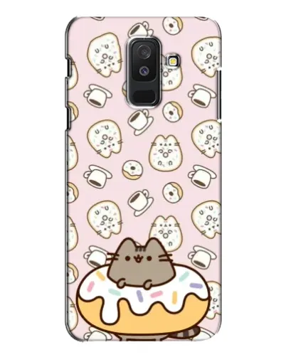 Чехол для Samsung Galaxy A6 Plus 2018 (A605) с картинкой «Пушин на пончике»