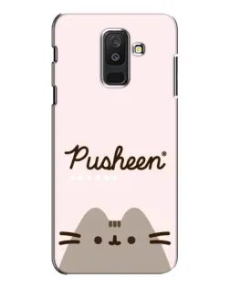 Чехол для Samsung Galaxy A6 Plus 2018 (A605) с картинкой «Pusheen логотип»