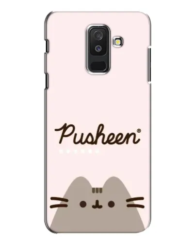 Чехол для Samsung Galaxy A6 Plus 2018 (A605) с картинкой «Pusheen логотип»