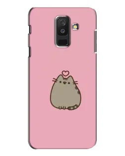 Чехол для Samsung Galaxy A6 Plus 2018 (A605) с картинкой «Pusheen сердце»