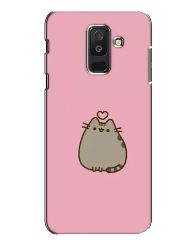 Чехол для Samsung Galaxy A6 Plus 2018 (A605) с картинкой «Pusheen сердце»