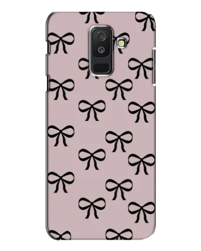 Чехол для Samsung Galaxy A6 Plus 2018 (A605) с картинкой «Черные бантики»