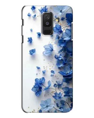 Чехол для Samsung Galaxy A6 Plus 2018 (A605) с картинкой «Голубой цветочный каскад»