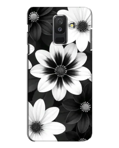 Чехол для Samsung Galaxy A6 Plus 2018 (A605) с картинкой «Монохромные астры»