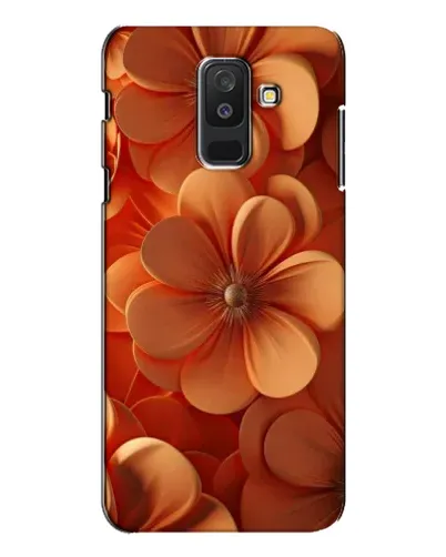 Чехол для Samsung Galaxy A6 Plus 2018 (A605) с картинкой «Оранжевый макро цветок»