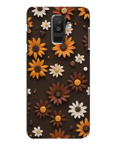 Чехол для Samsung Galaxy A6 Plus 2018 (A605) с картинкой «Узор из маленьких подсолнухов»