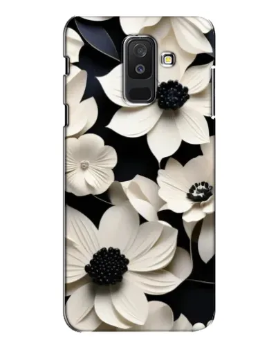 Чехол для Samsung Galaxy A6 Plus 2018 (A605) с картинкой «Объемные белые цветы»