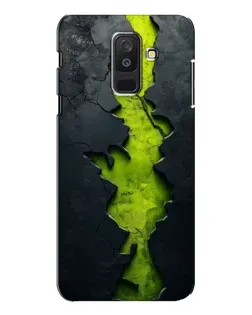 Чехол для Samsung Galaxy A6 Plus 2018 (A605) с картинкой «Салатовый разлом скалы»