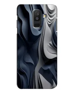 Чехол для Samsung Galaxy A6 Plus 2018 (A605) с картинкой «Объемные синие складки»