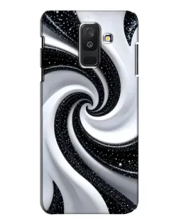 Чехол для Samsung Galaxy A6 Plus 2018 (A605) с картинкой «Черно-белая спираль»