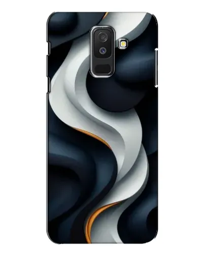 Чехол для Samsung Galaxy A6 Plus 2018 (A605) с картинкой «Объемные черно-белые ленты» Чехол для Samsung Galaxy A6 Plus 2018 (A605) с картинкой «Объемные черно-белые ленты»