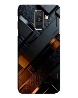 Чехол для Samsung Galaxy A6 Plus 2018 (A605) с картинкой «Черные геометрические блоки»
