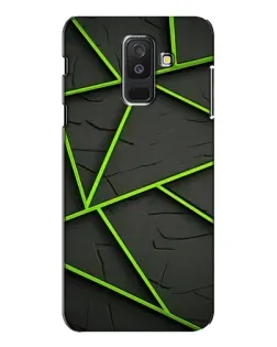 Чехол для Samsung Galaxy A6 Plus 2018 (A605) с картинкой «Зеленые геометрические линии»