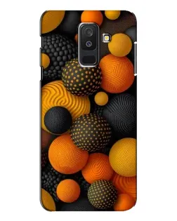 Чехол для Samsung Galaxy A6 Plus 2018 (A605) с картинкой «Объемные оранжевые сферы»