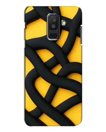 Чехол для Samsung Galaxy A6 Plus 2018 (A605) с картинкой «Черное желтое переплетение» Чехол для Samsung Galaxy A6 Plus 2018 (A605) с картинкой «Черное желтое переплетение»