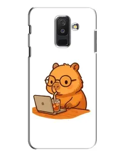 Чохол для Samsung Galaxy A6 Plus 2018 (A605) з картинкою «Капібара з ноутбуком» Чохол для Samsung Galaxy A6 Plus 2018 (A605) з картинкою «Капібара з ноутбуком»