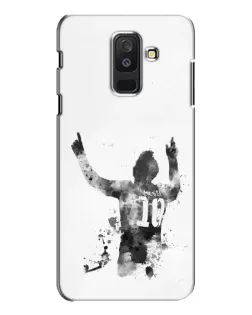 Чехол для Samsung Galaxy A6 Plus 2018 (A605) с картинкой «Черно-белый силуэт Месси» Чехол для Samsung Galaxy A6 Plus 2018 (A605) с картинкой «Черно-белый силуэт Месси»