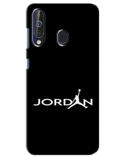 Чехол для Samsung Galaxy A60 2019 (A605F) с картинкой «Jordan White Logo»