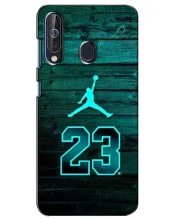 Чехол для Samsung Galaxy A60 2019 (A605F) с картинкой «Jordan Cyan 23»
