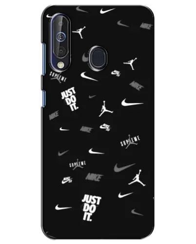 Чехол для Samsung Galaxy A60 2019 (A605F) с картинкой «Nike Black Pattern»