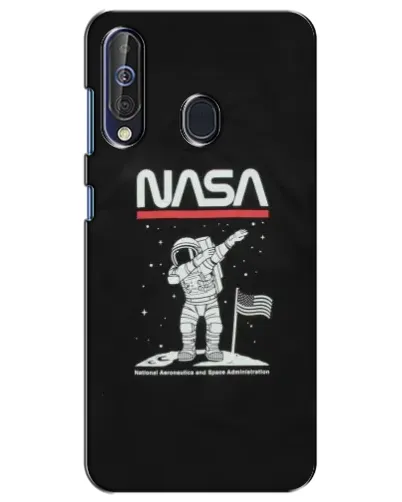 Чехол для Samsung Galaxy A60 2019 (A605F) с картинкой «NASA — шагаем по Луне»